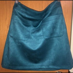 LOFT Suede Turquoise Skirt